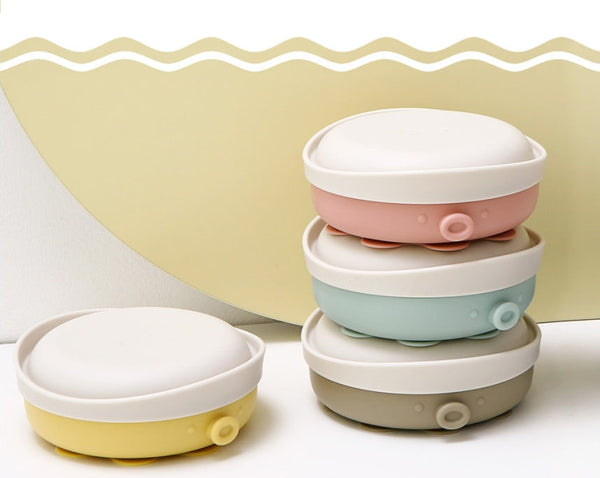 Edison Korea Edison Octopus ชามซิลิโคนพร้อมฝาปิด