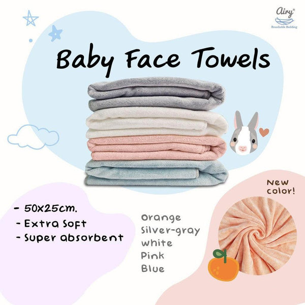 AIRY ผ้าเช็ดผมเนื้อนุ่ม ขนาด 50x25cm (แพค 3 ชิ้น) - Bebeshop