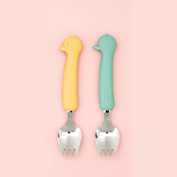 Edison Duck ช้อมส้อมซิลิโคน 2in1 - Bebeshop