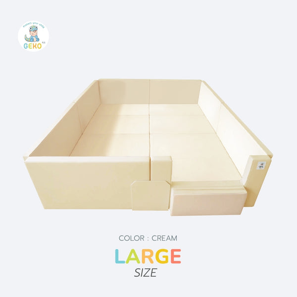 คอกกั้นเด็ก Geko Size Large 2x2 [PU Leather] - Bebeshop
