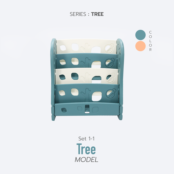 Bebeplay ชั้นวางหนังสือ 4 ชั้น 1-1 รุ่น Tree - Bebeshop