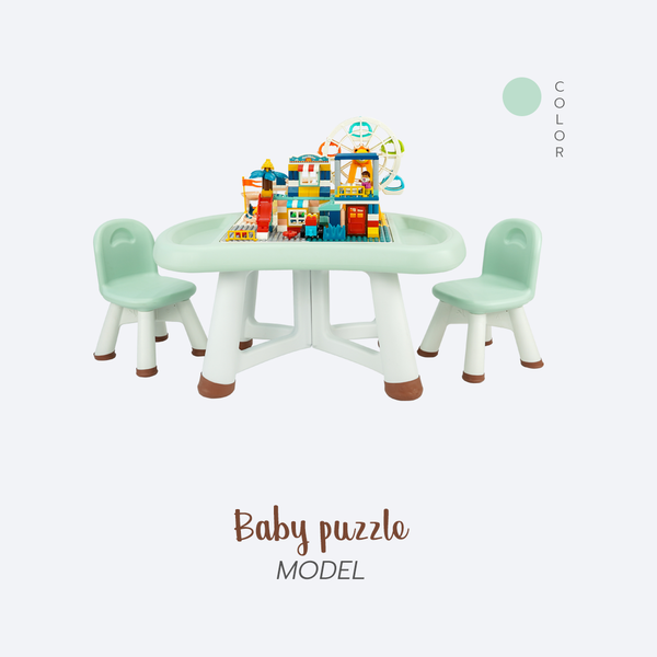 ชุดโต๊ะพร้อมตัวต่อสวนสนุก รุ่น Baby Puzzle - Bebeshop
