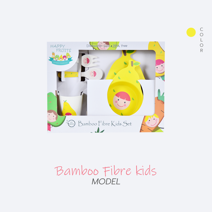 ชุดจานเยื้อไผ่ รุ่น Bamboo Fibre Kids - Bebeshop
