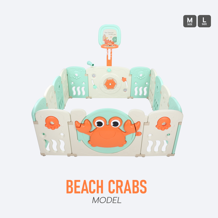คอกกั้นเด็ก รุ่น Beach Crab พร้อมแป้นบาส - Bebeshop